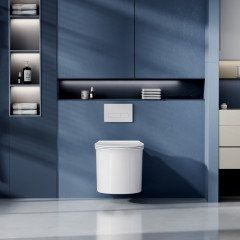 Унитаз ABBER Bequem AC1127 подвесной белый, безободковый, смыв торнадо и струйный смыв