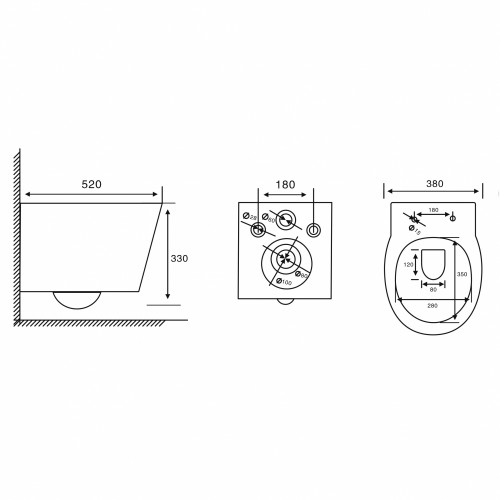 Унитаз ABBER Bequem AC1127 подвесной белый, безободковый, смыв торнадо и струйный смыв
