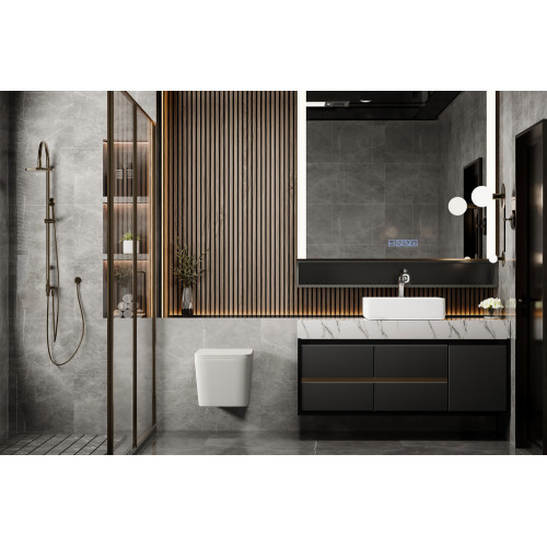 Унитаз ABBER Rechteck AC1201MW подвесной белый матовый, безободковый