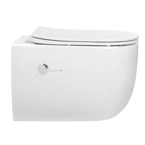 Унитаз-биде ABBER Bequem AC1104TNS подвесной белый, безободковый, смыв торнадо