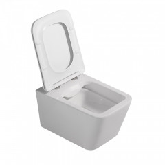 Комплект подвесной унитаз ABBER Rechteck AC1201 белый с инсталляцией AC0105 и кнопкой AC0120NG никель