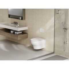 Унитаз ABBER Bequem AC1128 подвесной белый, безободковый, смыв торнадо