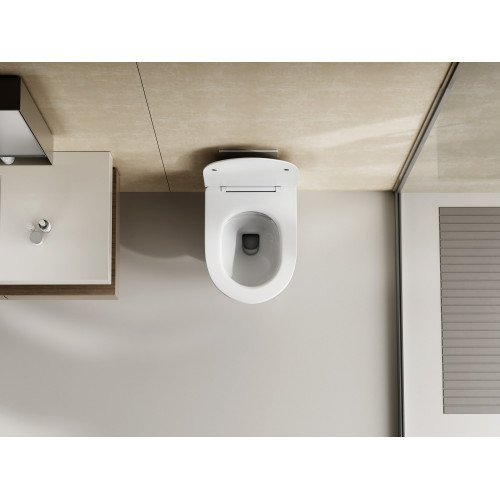 Унитаз ABBER Bequem AC1128 подвесной белый, безободковый, смыв торнадо