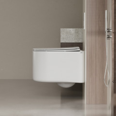 Унитаз ABBER Bequem AC1129 подвесной белый, безободковый, смыв торнадо