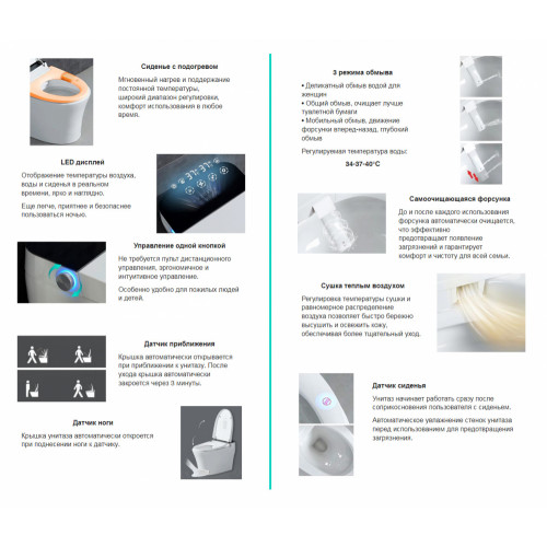 Комплект ABBER подвесной электронный унитаз-биде Bequem AC1119S с инсталляцией AC0101P2