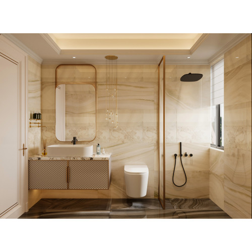 Унитаз ABBER Bequem AC1102T подвесной белый, безободковый, смыв торнадо