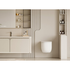 Унитаз ABBER Bequem AC1104TMW подвесной белый матовый, безободковый, смыв торнадо