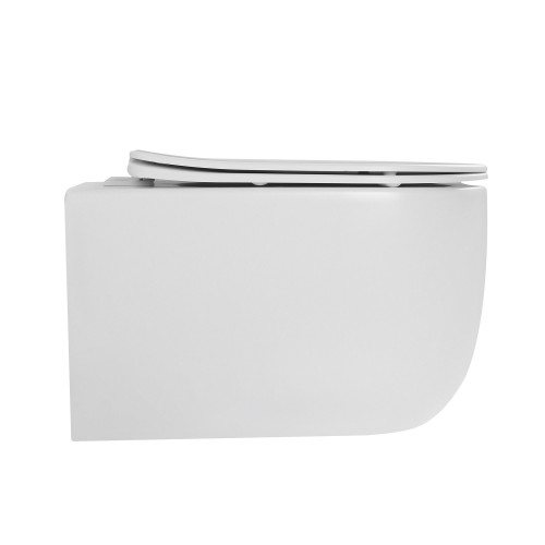 Унитаз ABBER Bequem AC1104TMW подвесной белый матовый, безободковый, смыв торнадо