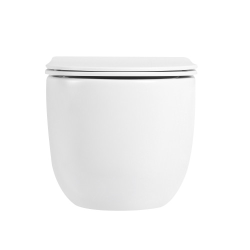 Унитаз ABBER Bequem AC1104TMW подвесной белый матовый, безободковый, смыв торнадо