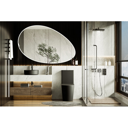 Унитаз ABBER Bequem AC1112TMB компакт черный матовый, безободковый, смыв торнадо