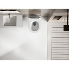 Унитаз ABBER Bequem AC1130 подвесной белый, безободковый, смыв торнадо