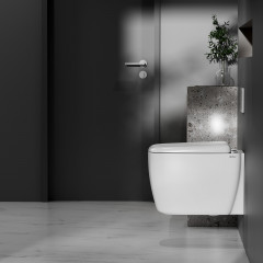 Унитаз ABBER Rechteck AC1217 подвесной белый, безободковый, смыв торнадо