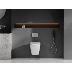 Унитаз ABBER Rechteck AC1217 подвесной белый, безободковый, смыв торнадо