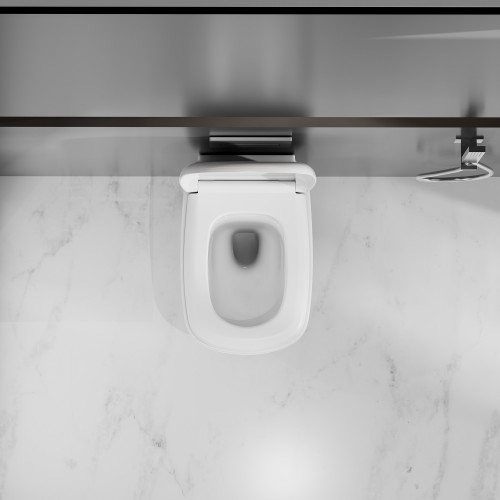 Унитаз ABBER Rechteck AC1217 подвесной белый, безободковый, смыв торнадо