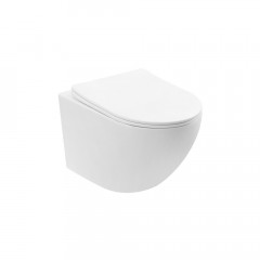 Унитаз ABBER Bequem AC1100TMW подвесной белый матовый, безободковый, смыв торнадо