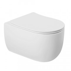 Унитаз ABBER Bequem AC1104TN подвесной белый, безободковый, смыв торнадо