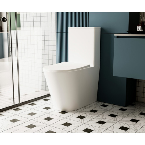 Унитаз ABBER Bequem AC1112TMW компакт белый матовый, безободковый, смыв торнадо