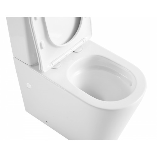 Унитаз ABBER Bequem AC1112TMW компакт белый матовый, безободковый, смыв торнадо