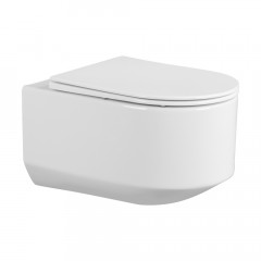 Унитаз ABBER Bequem AC1130 подвесной белый, безободковый, смыв торнадо