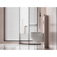 Унитаз ABBER Rechteck AC1218 подвесной белый, безободковый, смыв торнадо и струйный смыв