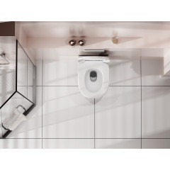 Унитаз ABBER Rechteck AC1218 подвесной белый, безободковый, смыв торнадо и струйный смыв