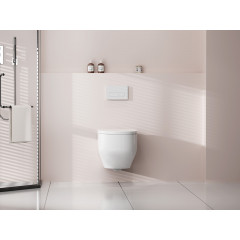 Унитаз ABBER Rechteck AC1218 подвесной белый, безободковый, смыв торнадо и струйный смыв