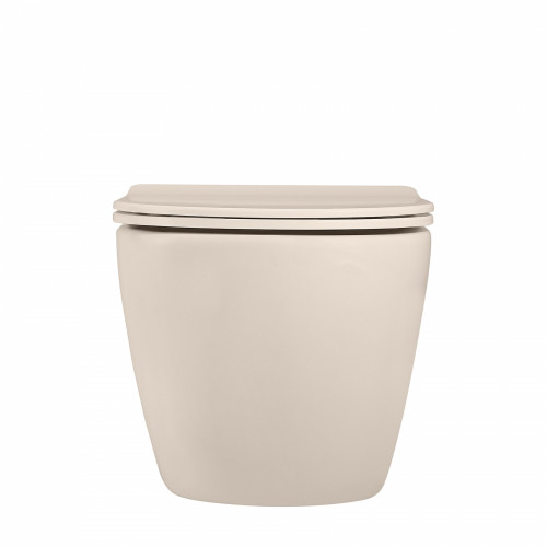 Унитаз ABBER Bequem AC1101MBE подвесной светло-бежевый матовый, безободковый