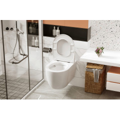 Унитаз ABBER Bequem AC1105P подвесной белый с импульсным смывом