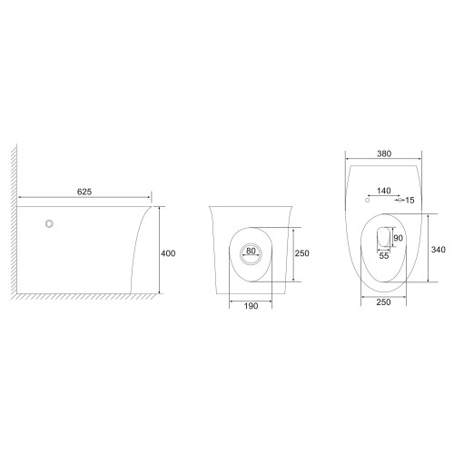 Унитаз ABBER Bequem AC1125P напольный белый с импульсным смывом
