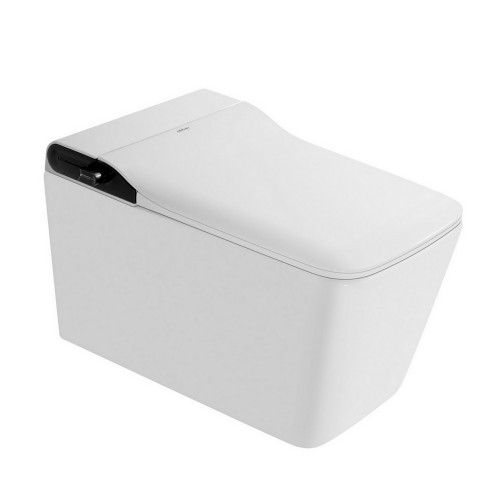 Комплект ABBER подвесной электронный унитаз-биде Rechteck AC1215S белый с импульсным смывом с инсталляцией AC0101P