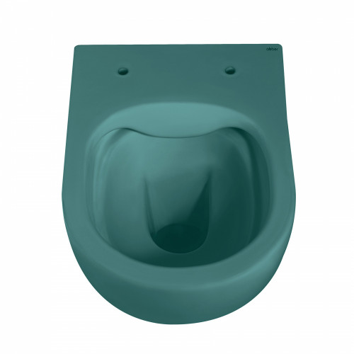 Унитаз ABBER Bequem AC1101MBG подвесной темно-зеленый матовый, безободковый