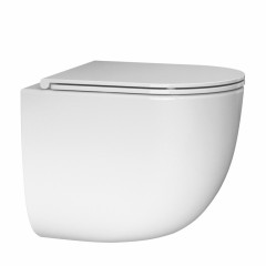 Унитаз ABBER Bequem AC1132TC подвесной белый, безободковый, смыв торнадо, с закрытым дном