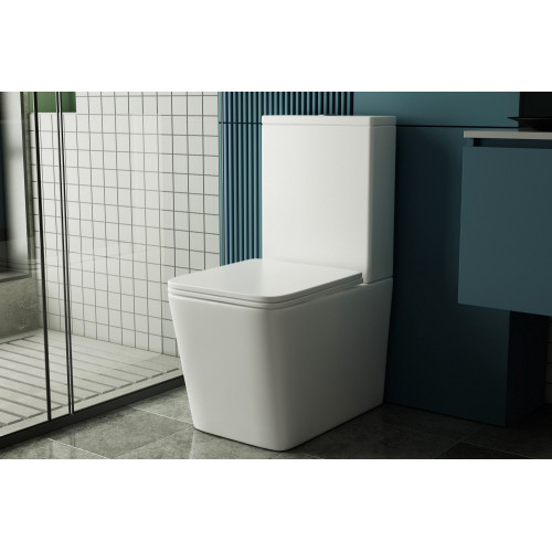 Унитаз ABBER Rechteck AC1210T компакт белый, безободковый, смыв торнадо