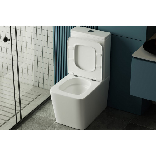 Унитаз ABBER Rechteck AC1210T компакт белый, безободковый, смыв торнадо