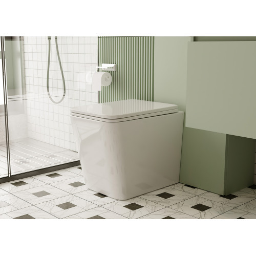 Унитаз ABBER Rechteck AC1211 приставной белый, безободковый