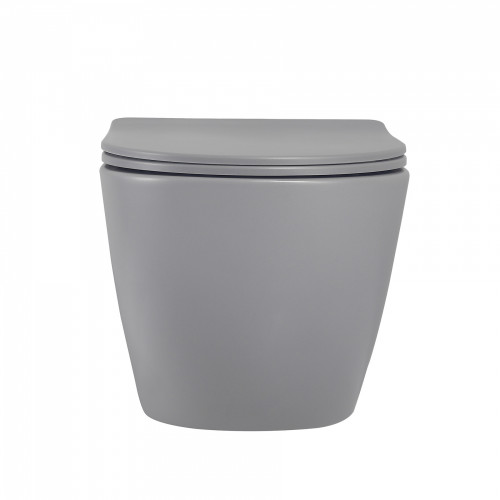 Унитаз ABBER Bequem AC1101MG подвесной серый матовый, безободковый
