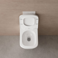 Унитаз ABBER Rechteck AC1220TC подвесной белый, безободковый, смыв торнадо, с закрытым дном