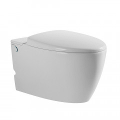 Комплект ABBER подвесной унитаз Bequem AC1107P белый с импульсным смывом с инсталляцией AC0101P