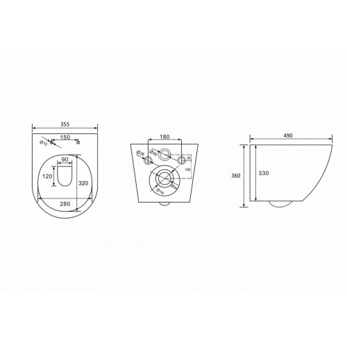 Унитаз ABBER Bequem AC1101TMG подвесной серый матовый, безободковый, смыв торнадо