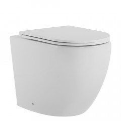 Унитаз ABBER Bequem AC1111T приставной белый, безободковый, смыв торнадо