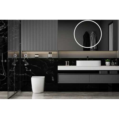 Унитаз ABBER Bequem AC1111T приставной белый, безободковый, смыв торнадо