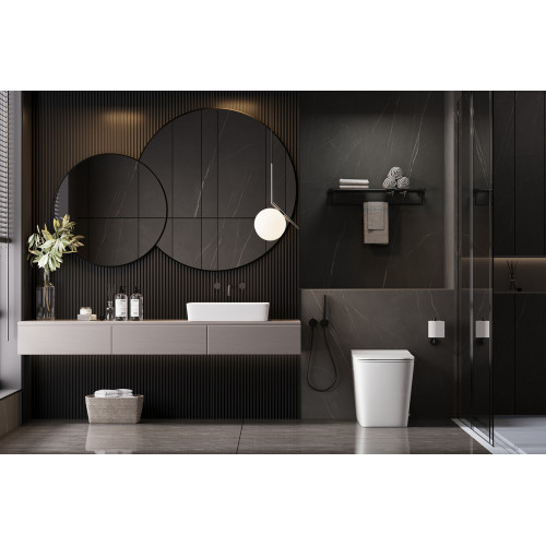 Унитаз ABBER Rechteck AC1213P приставной белый с импульсным смывом