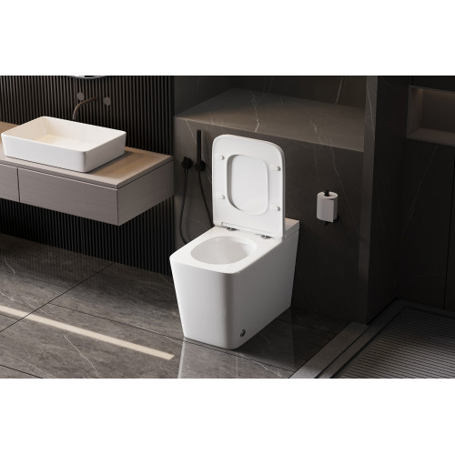 Унитаз ABBER Rechteck AC1213P приставной белый с импульсным смывом