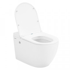 Комплект ABBER подвесной унитаз Bequem AC1108P белый с импульсным смывом с инсталляцией AC0101P