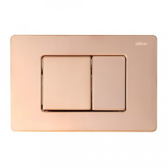 Комплект подвесной унитаз ABBER Bequem AC1100T белый с инсталляцией AC0105 и кнопкой AC0120RG золото розовое