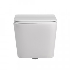 Комплект подвесной унитаз ABBER Rechteck AC1201 белый с инсталляцией AC0105 и кнопкой AC0120MCH матовый хром