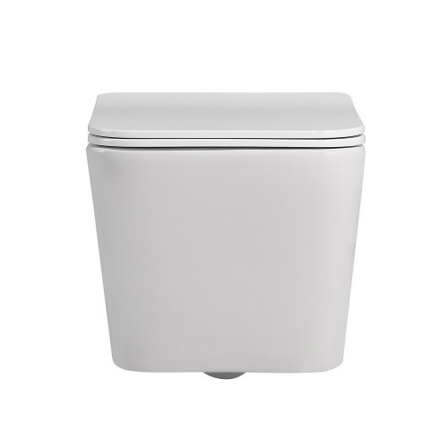 Комплект подвесной унитаз ABBER Rechteck AC1201 белый с инсталляцией AC0105 и кнопкой AC0120MCH матовый хром