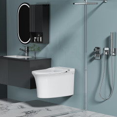 Унитаз ABBER Bequem AC1124P подвесной белый с импульсным смывом