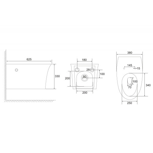 Унитаз ABBER Bequem AC1124P подвесной белый с импульсным смывом