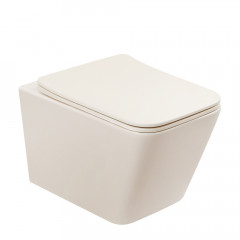 Унитаз ABBER Rechteck AC1201MBE подвесной светло-бежевый матовый, безободковый